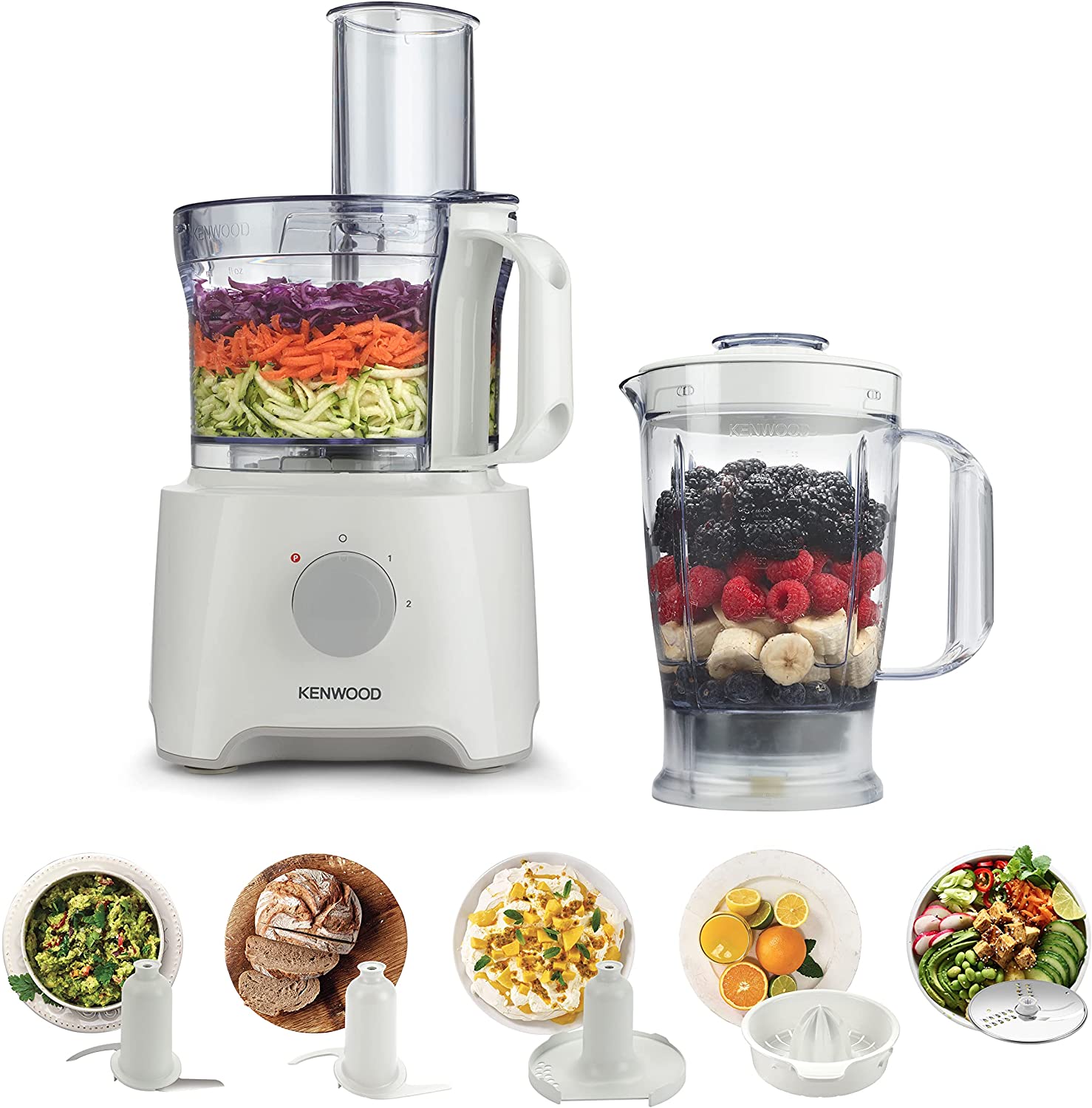 KENWOOD 800W FOOD PROCESSOR FDP303WH WHITE