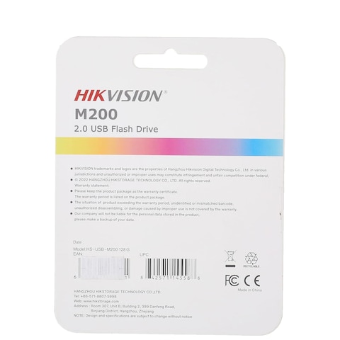 Hikvision Flash Drive USB 2.0 - 128GB - Silver - M200