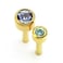 Caflon Singles Birthstone, Aquamarine Gold Plated Earring
