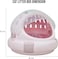 Cat litter box with transparent capsule, Fully enclosed rounded cat litter box prevents sand leakage, Suitable for small and medium cats, Cat toilet reduces odor 42 cm (Pink)