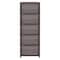 Cosmoplast Cedargrain 5 Tiers Storage Cabinet With Drawers And Wheels Dark Brown 50x40x114cm