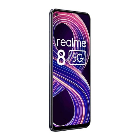 realme 8 - 6.5-inch 128GB/6GB Dual SIM 5G Mobile Phone - Supersonic Black