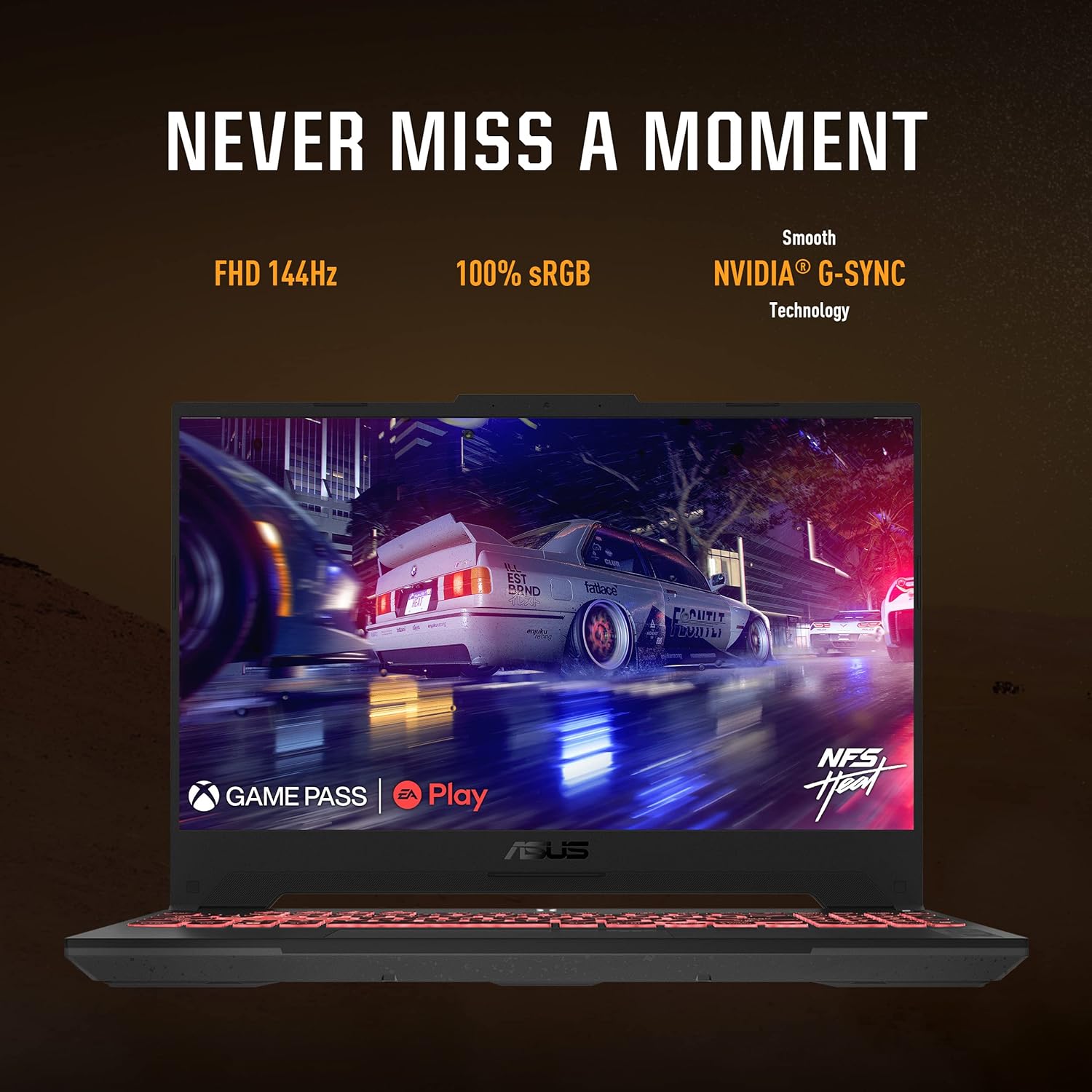 Asus TUF Gaming A15 FA507NU-LP031W Mecha Gray, Gaming Laptop, AMD R7 7735HS 16GB 512GB SSD, NV RTX4050, 6GB Graphics,Win11 Home, 15.6 Inch FHD 1920X1080 144Hz, HD Webcam, Backlit-RGB-Eng-Arb-KB