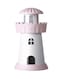 Gulfdealz - Ultrasonic Light House Shaped Humidifier With USB And LED Light 2.5 Watts BC7-H011 White/Pink