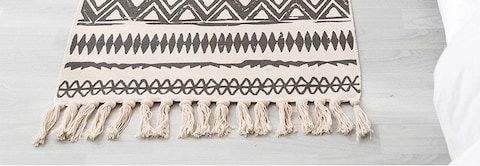 Ethnic Style Handwoven Tassel Carpet For Living Room Bedroom (Size 60&times;90CM)