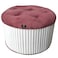 Wooden Twist Banquette Handmade Tufted Solid Wood Pouffe Ottoman