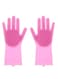 Generic Reusable Silicone Washing Gloves Pink