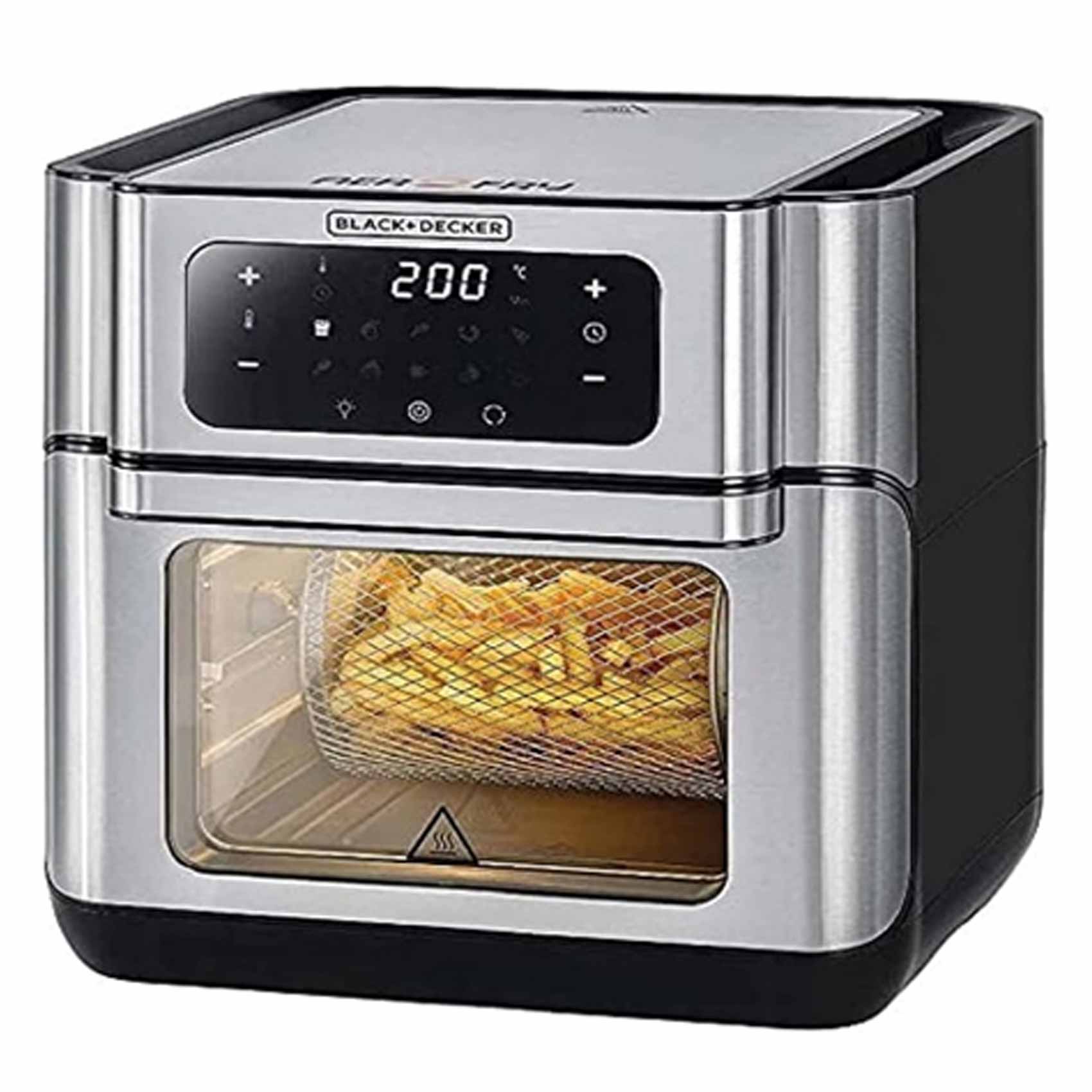 Buy Black Decker Digital Air Fryer Oven 12L Silver AOF100 B5