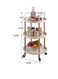 3 Tier Rolling Storage Rack Shelf for Living Room Bedroom Office White