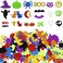 Hidreas 500 Pcs Halloween Foam Stickers Self Adhesive Glitter For Kids Arts And Craft Supplies