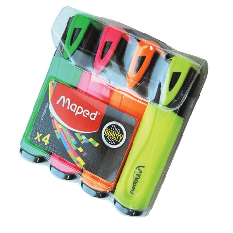 Maped Fluo Highlighters Assorted 4 PCS