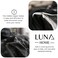 Luna Home King size 6 pieces bedding set, without filler, black marble design.