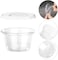 300 SET -Disposable Plastic Clear Sauce Cups With Clear Lid - 60ml