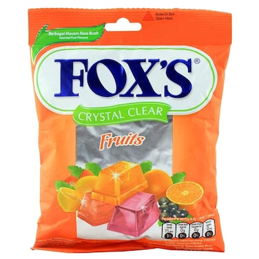Foxs Crystal Clear Fruits Candy 90g