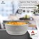 LIFE SMILE Cooking Pot   aluminum Soup Pot With Glass Lid   100% PFOA Free, Fixed Handle   Multi Layer Non-Stick Granite Coating   oven safe &amp; Dishwasher Safe (16CM (1.5 Liters), Gray)
