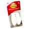 Command 17086QES Quartz Race Hook, Holds 1.3 Kg. each hook, white color. 2 hooks and 4 strips/pack