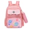 Eazy Kids Unicorn Planet School Bag w/t Pencil Case-Pink