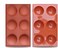 Generic 6-Cavity Semi Sphere Silicone Mold (2 Pieces)