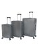Morano 3-Piece Hardside Abs Spinner Luggage Trolley Set - Grey