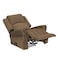 In House Velvet Rocking &amp; Rotating Recliner Chair - Light Brown - NZ120