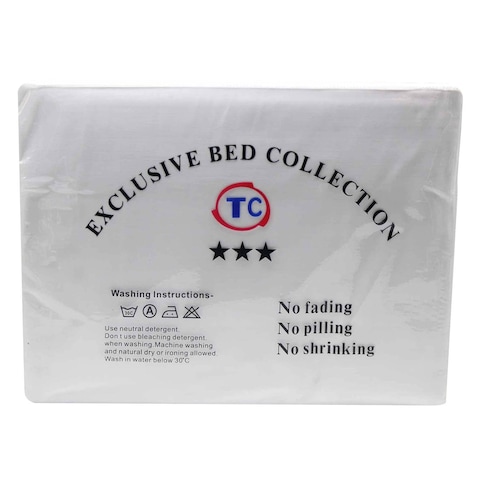 T.C King Size Duvet Cover Set White