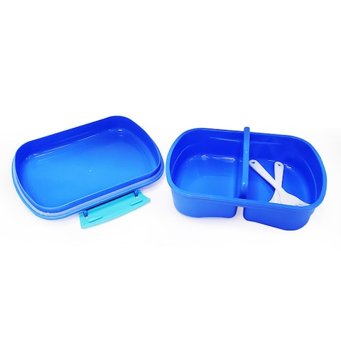 Eazy Kids - Set of 2 - Lunch Box &amp; Water Bottle - Astronaut Blue