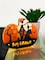 Happy Halloween Wooden Pumpkin LED Light D&eacute;cor 24x20cm
