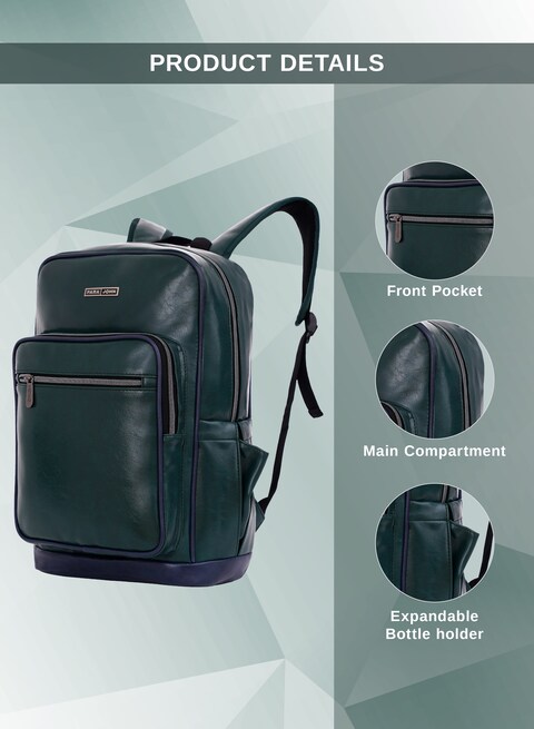 ParaJohn Genuine Leather Backpack For Women Vintage Handmade Satchel Designer Knapsack Retro Leather Rucksack Daypack Green