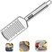 Cheese Grater, Kmeivol Stainless Steel Square Comfortable Grips Coarse Grater with Hanging Loop, Pro Grade Flat Hand Held Cheese Grater for Kitchen, Sharp Blades Medium Shred Cheese Grater