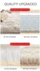 Mei Lifestyle Modern Wool Fluffy Floor Mat Carpet With Anti Slip High Pile Bottom With Upgraded Foam (Size 120&times;160cm)