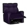 In House Velvet Classic Recliner Chair - Dark Purple - AB011