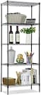 5-Tier Narrow Metal Wire Shelving Rack - Adjustable Steel Storage Shelves, Organizer for Kitchen, Pantry, Laundry, Office&hellip;
