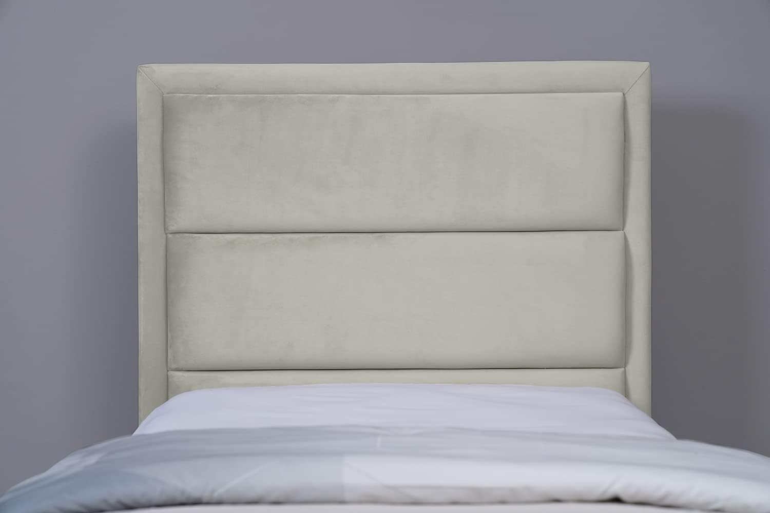 PAN Home Home Furnishings Trojan Headboard Velvetl-120: H-125cm White