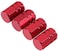 Generic 4 Pcs Aluminum Tire Wheel Rims Stem Air Valve Caps Tyre Cover Car Red