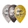 12" Mettalic Happy New Year Asst. 50Ct