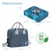 Eazy Kids 6 &amp; 4 Convertible Bento Lunch Box with Lunch Bag and Sandwich Cutter Set - TREX Blue