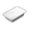 Cosmoplast 1850 cc Pack of 10 Aluminium Containers with Lids, Silver, TRALC185S10, Aluminium Container