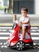 Pikkaboo Toddler Four-wheel Light and Bubbles Electric Scooter-Red