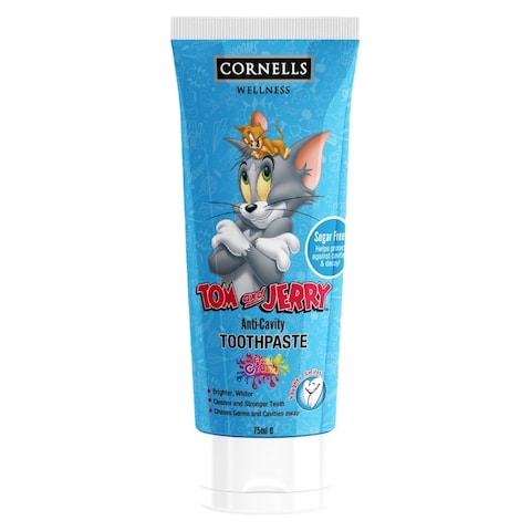 Cornells Wellness Tom And Jerry Anti-Cavity Toothpaste Fruit Crush Blue 75ml