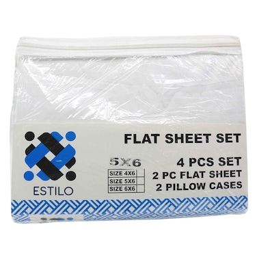 Estilo Duvet White 5X6 Queen