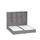 In House Berlin Velvet Bed Frame - Queen - 200x140 cm - Gray
