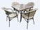 ALUMINIUM SQUARE DINING SET (TABLE SIZE: 80*80CM)