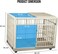Dog cage with Open-top design, Lockable doors, and Universal wheels, Durable plastic dog crate kennel for medium and large dogs, suitable for indoor &amp; outdoor 82 cm (Khaki)