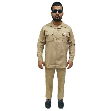 Workman 100% Cotton 2 Pc Suit Beidge 3XL