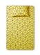 2-Piece Printed Flat Sheet Set Cotton Single Size 180 TC 41085 Marigold Yellow