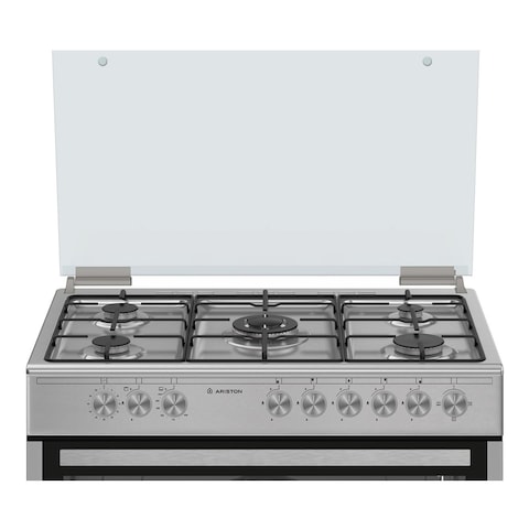 Ariston 5-Burners Cooker AM9GM1KMX/ME Silver 90x60cm