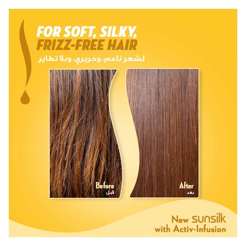 SUNSILK Shampoo, For Soft &amp; Smooth Hair, Soft &amp; Smooth, With Silk Protein, Argan Oil &amp; Vitamin C, 400ml