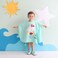 Milk&amp;Moo Sailor Octopus Kids Poncho, %100 Cotton, Hooded Beach Towels for Kids, Open Sided, Ultra Soft and Absorbent, Fun Animal Design, Surf Poncho, One Size, 22,5x24 inch (57x61 cm), Blue