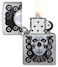 Zippo CI018298 200 Metal Skull Brushed Chrome Windproof Lighter