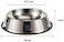 Aiwanto Pet Food Bowl Dog and Cat Food Bowl Steel Bowl (18cm*5cm, Silver)